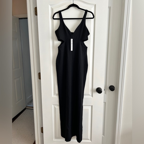 CLOSET CLOSING Susana Monaco Side Open Tank Slit Maxi Dress in Black Sz XL - Picture 5 of 8